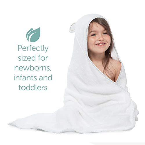 Miniboo Organic Bamboo Ultra Soft and Super Absorbent Hooded Baby Towel