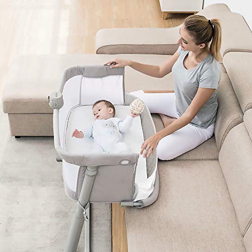 RONBEI Baby Bassinet, Bedside Sleeper Baby Bed Cribs,Baby Bed to
