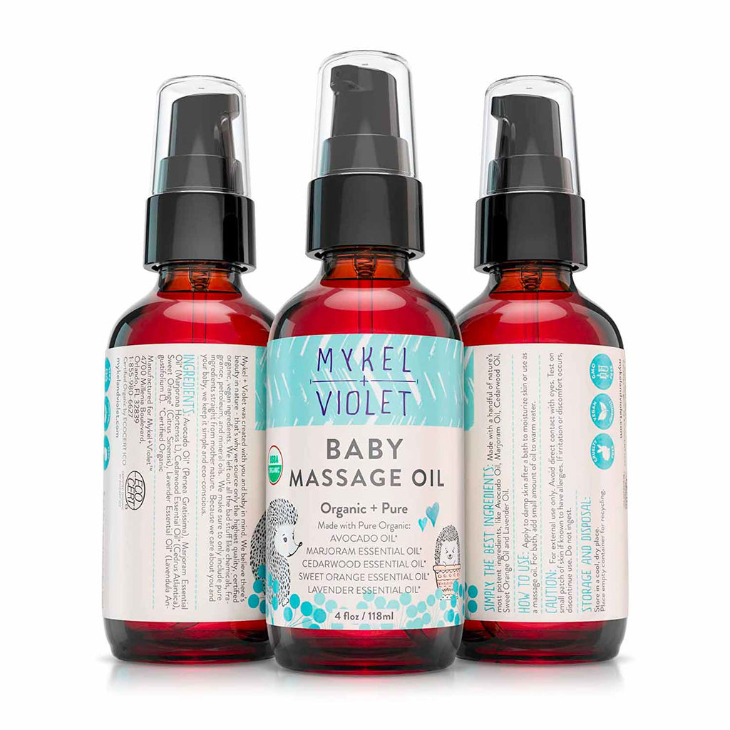 Mykel + Violet Organic Baby Massage Oil