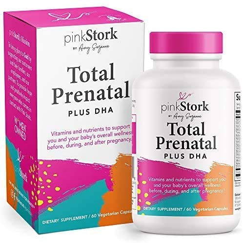 Pink Stork Total Prenatal Vitamins with DHA and Folic Acid