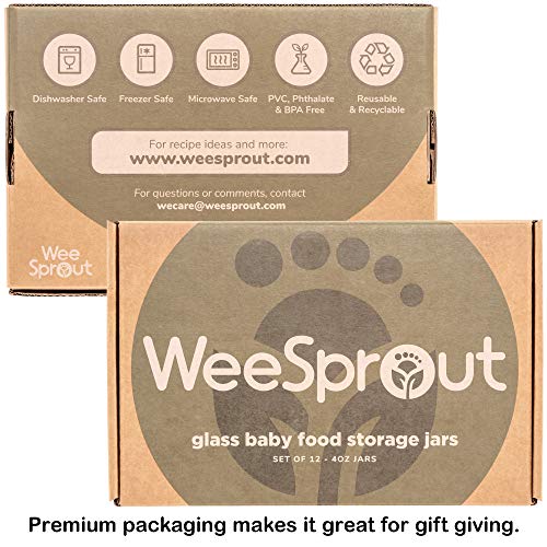 WeeSprout Glass Baby Food Storage Containers